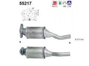 AS 55217 katalizatoriaus keitiklis 
 Išmetimo sistema -> Katalizatoriaus keitiklis
46521907