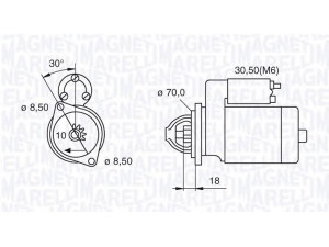 MAGNETI MARELLI 063521082170 starteris 
 Elektros įranga -> Starterio sistema -> Starteris
005 151 74 01, A 005 151 74 01