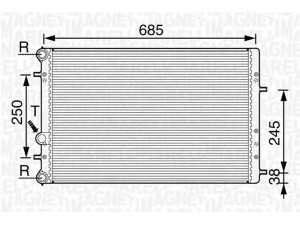 MAGNETI MARELLI 350213841000 radiatorius, variklio aušinimas 
 Aušinimo sistema -> Radiatorius/alyvos aušintuvas -> Radiatorius/dalys
6Q0121253L, 6Q0121253Q, 6Q0121253Q