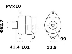 MAHLE ORIGINAL MG 450 kintamosios srovės generatorius
504212809
