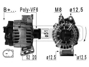MESSMER 210964 kintamosios srovės generatorius 
 Elektros įranga -> Kint. sr. generatorius/dalys -> Kintamosios srovės generatorius
1704927, 1763143, BV6N-10300-BA