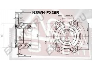 ASVA NSWH-FX35R rato stebulė 
 Ašies montavimas/vairavimo mechanizmas/ratai -> Rato stebulė/montavimas -> Rato stebulė
43210-WL000