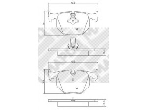 MAPCO 6774 stabdžių trinkelių rinkinys, diskinis stabdys 
 Techninės priežiūros dalys -> Papildomas remontas
1164581, 1164582, 3421 1163 324