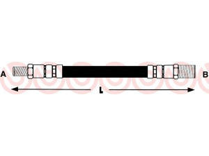 BREMBO T 61 086 stabdžių žarnelė 
 Stabdžių sistema -> Stabdžių žarnelės
480612, 171053B, 13268, BFH4672