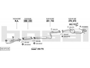 BOSAL 050.970.06 išmetimo sistema 
 Išmetimo sistema -> Išmetimo sistema, visa