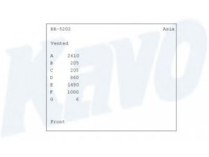 KAVO PARTS BR-5202 stabdžių diskas 
 Dviratė transporto priemonės -> Stabdžių sistema -> Stabdžių diskai / priedai
BM01010251