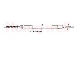 BENDIX 432816B trosas, stovėjimo stabdys 
 Stabdžių sistema -> Valdymo svirtys/trosai
7700427498, 8200700688
