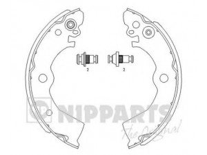 NIPPARTS J3501042 stabdžių trinkelių komplektas 
 Techninės priežiūros dalys -> Papildomas remontas
1N00-26-38Z, 1N04-26-38Z, 44060-50Y25