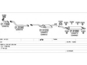 MTS C210025004981 išmetimo sistema 
 Išmetimo sistema -> Išmetimo sistema, visa