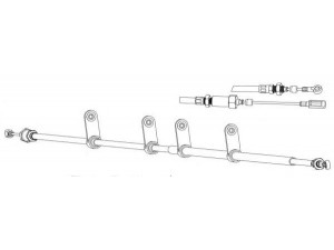KAWE FA02271 trosas, stovėjimo stabdys 
 Stabdžių sistema -> Valdymo svirtys/trosai
1350314080