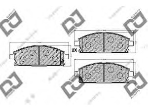 DJ PARTS BP1034 stabdžių trinkelių rinkinys, diskinis stabdys 
 Techninės priežiūros dalys -> Papildomas remontas
58611-86550, 5861186550, 58612-12910