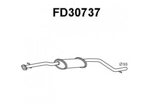 VENEPORTE FD30737 priekinis duslintuvas 
 Išmetimo sistema -> Duslintuvas
1117811, 1152738, 1518067