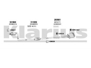 KLARIUS 600487E išmetimo sistema