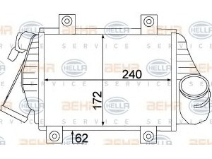 HELLA 8ML 376 776-621 tarpinis suslėgto oro aušintuvas, kompresorius 
 Variklis -> Oro tiekimas -> Įkrovos agregatas (turbo/superįkrova) -> Tarpinis suslėgto oro aušintuvas
701 145 805 C