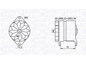 MAGNETI MARELLI 063534882060 kintamosios srovės generatorius
AR187916, P941542, PO9415420, 3 284 392
