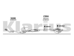 KLARIUS 600527E išmetimo sistema 
 Išmetimo sistema -> Išmetimo sistema, visa