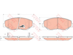 TRW GDB3325 stabdžių trinkelių rinkinys, diskinis stabdys 
 Techninės priežiūros dalys -> Papildomas remontas
06450S9AA00, 45022S9AA00, 45022S9AA01