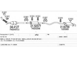 MTS C380775006512 išmetimo sistema 
 Išmetimo sistema -> Išmetimo sistema, visa
