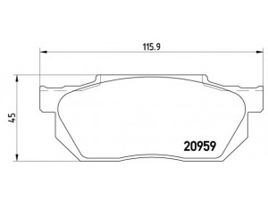 BREMBO P 28 006 stabdžių trinkelių rinkinys, diskinis stabdys 
 Techninės priežiūros dalys -> Papildomas remontas
45022SB2525, 45022SB2673, 45022SB6000