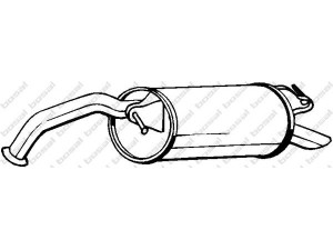 BOSAL 228-043 galinis duslintuvas 
 Išmetimo sistema -> Duslintuvas
17430-21030, 17430-21031