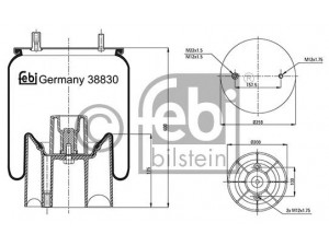 FEBI BILSTEIN 38830 dėklas, pneumatinė pakaba 
 Pakaba -> Pneumatinė pakaba
21222442