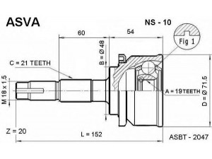 ASVA NS-10 jungčių komplektas, kardaninis velenas 
 Ratų pavara -> Sujungimai/komplektas
39100-01B02, 39100-01B05, 39100-01B06