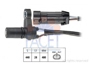 FACET 9.0495 RPM jutiklis, automatinė transmisija 
 Transmisija -> Automatinė pavarų dėžė -> Jutiklis
12 38 110, 90 486 210, 90486210