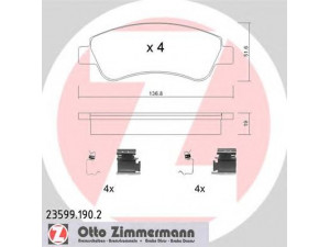 ZIMMERMANN 23599.190.2 stabdžių trinkelių rinkinys, diskinis stabdys 
 Techninės priežiūros dalys -> Papildomas remontas
4252.18, 4252.21, 4252.38, 4252.39
