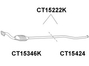 VENEPORTE CT15222K katalizatoriaus keitiklis 
 Išmetimo sistema -> Katalizatoriaus keitiklis
1705E7, 1705T4, 170652