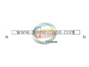 ODM-MULTIPARTS 18-061680 kardaninis velenas 
 Ratų pavara -> Kardaninis velenas
39101-VB001