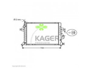 KAGER 31-0808 radiatorius, variklio aušinimas 
 Aušinimo sistema -> Radiatorius/alyvos aušintuvas -> Radiatorius/dalys
09129517, 1300209