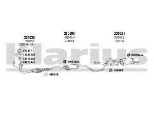 KLARIUS 361208E išmetimo sistema 
 Išmetimo sistema -> Išmetimo sistema, visa