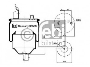 FEBI BILSTEIN 38509 dėklas, pneumatinė pakaba 
 Pakaba -> Pneumatinė pakaba
20374511, 20456156, 20531987, 20582214