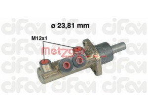 METZGER 202-311 pagrindinis cilindras, stabdžiai 
 Stabdžių sistema -> Pagrindinis stabdžių cilindras
7200920, 7M0 611 019, 7M0 611 019