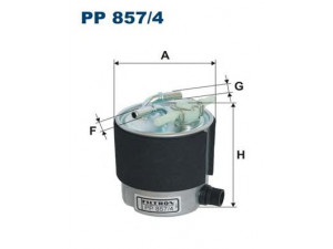 FILTRON PP857/4 kuro filtras 
 Filtrai -> Kuro filtras
16400-JX52C, 16400JD50C, 16400JD52C