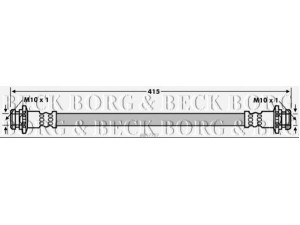 BORG & BECK BBH7707 stabdžių žarnelė 
 Stabdžių sistema -> Stabdžių žarnelės
46210-EB00A, 46210-EB02A