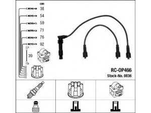 NGK 0836 uždegimo laido komplektas 
 Kibirkšties / kaitinamasis uždegimas -> Uždegimo laidai/jungtys
1612522, 1612585, 90 486 281