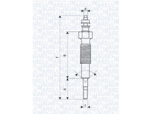 MAGNETI MARELLI 062900055304 kaitinimo žvakė