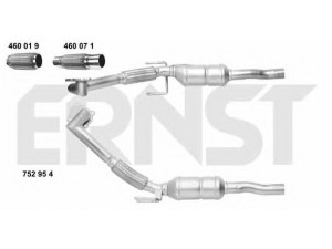 ERNST 752954 katalizatoriaus keitiklis 
 Išmetimo sistema -> Katalizatoriaus keitiklis
6Q0 254 500 HX