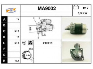 SNRA MA9002 starteris
F80218400A, F80218400B