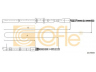 COFLE 10.7503 trosas, stovėjimo stabdys 
 Stabdžių sistema -> Valdymo svirtys/trosai
8A0609721AE, 8A0609721H, 8A0609721S