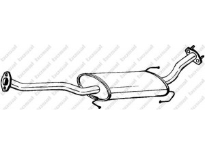 BOSAL 281-209 priekinis duslintuvas 
 Išmetimo sistema -> Duslintuvas
20100-34J00, 20100-34J01