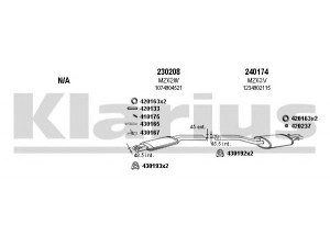 KLARIUS 600175E išmetimo sistema 
 Išmetimo sistema -> Išmetimo sistema, visa