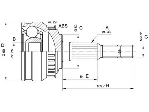 OPEN PARTS CVJ5047.10 jungčių komplektas, kardaninis velenas 
 Ratų pavara -> Sujungimai/komplektas
0374176, 0374262, 374176, 374262