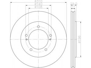 HELLA PAGID 8DD 355 114-901 stabdžių diskas 
 Stabdžių sistema -> Diskinis stabdys -> Stabdžių diskas
5521165D10, 5521165D11, 5521165D12