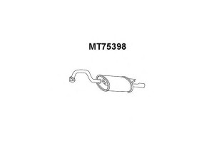 VENEPORTE MT75398 galinis duslintuvas 
 Išmetimo sistema -> Duslintuvas
MR224529