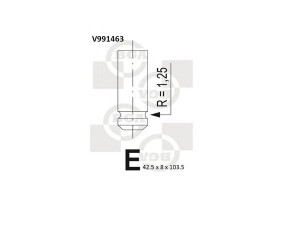 BGA V991463 įleidimo vožtuvas 
 Variklis -> Variklio uždegimo laiko reguliavimo kontrolė -> Vožtuvų eilė -> Vožtuvai/dalys
13711-54020