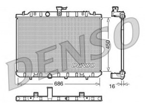 DENSO DRM46006 radiatorius, variklio aušinimas 
 Aušinimo sistema -> Radiatorius/alyvos aušintuvas -> Radiatorius/dalys
21400JG000, 21400JG300
