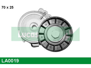 LUCAS ENGINE DRIVE LA0019 įtempiklio skriemulys, V formos rumbuotas diržas 
 Diržinė pavara -> V formos rumbuotas diržas/komplektas -> Įtempiklio skriemulys