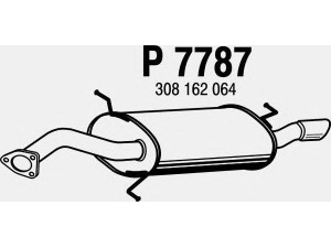 FENNO P7787 galinis duslintuvas 
 Išmetimo sistema -> Duslintuvas
30613762, 30816206, 308162064